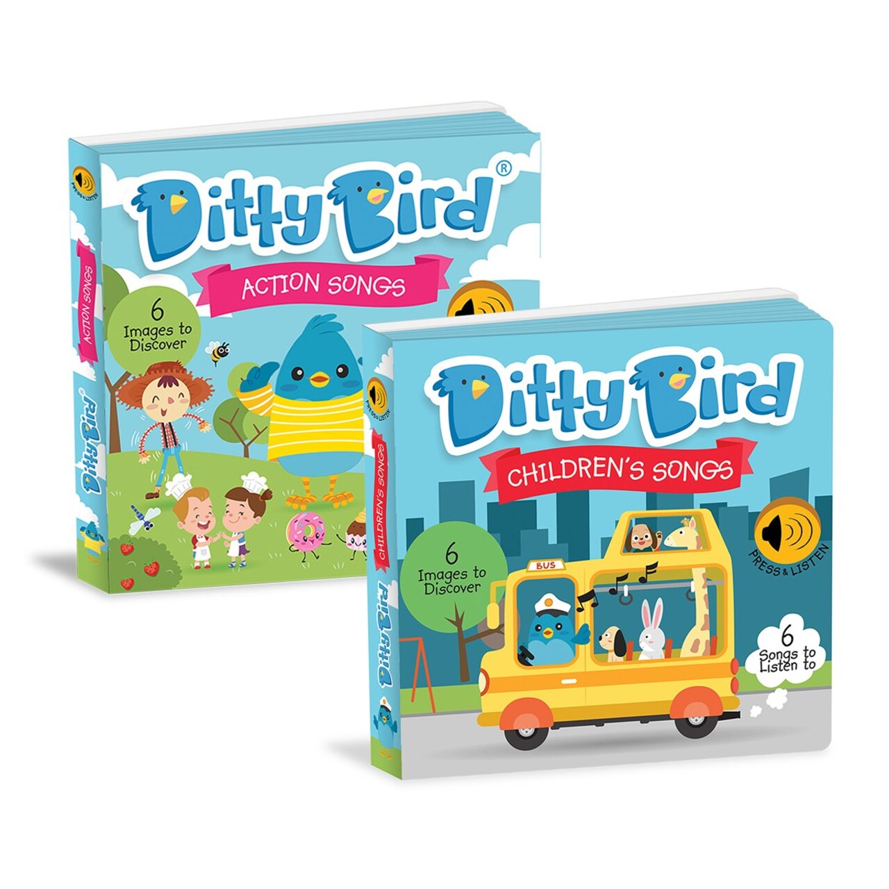 Ditty Bird Ditty Bird - Children's and Action Songs Books - Set of 2